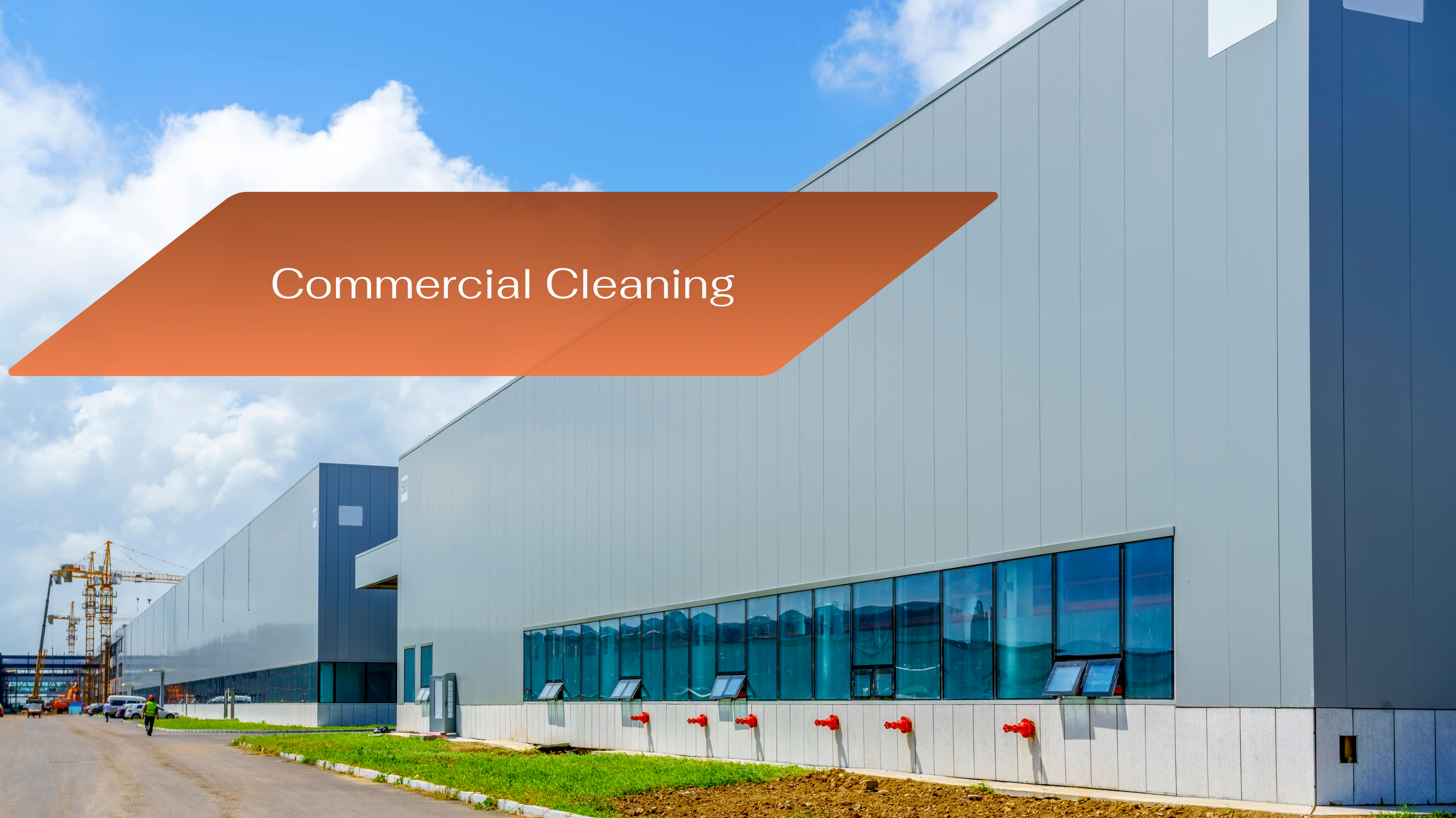 Commercial cleaning in a modern commercial facility